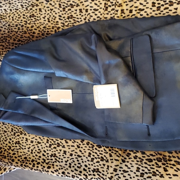 Michael Kors Men's Faux Leather Suede Blazer Size 38 Reg - Picture 8 of 8